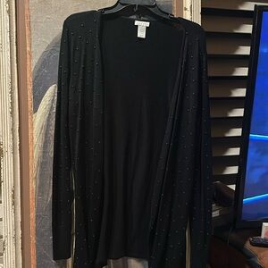 Casual lightweight black jacket with black studs